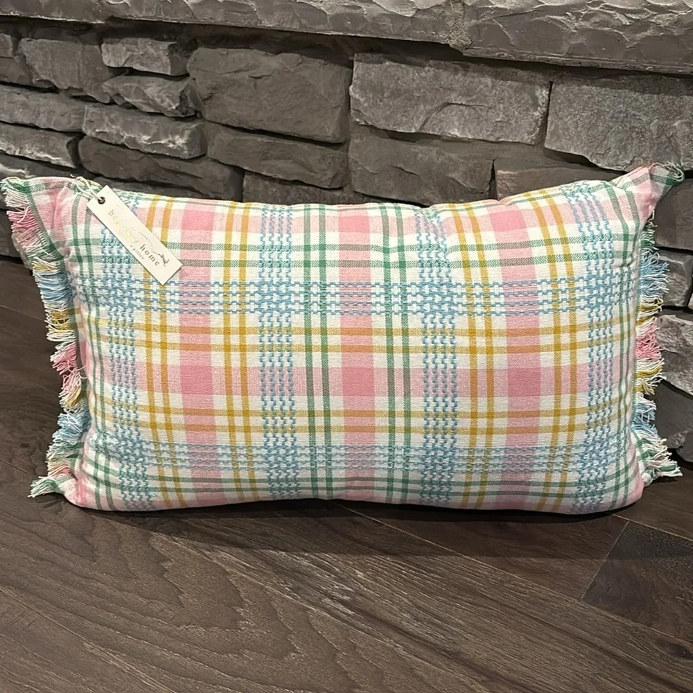 Hop On In Rectangle cotton embroidered ,zipper,down alternative,fringe,Easter